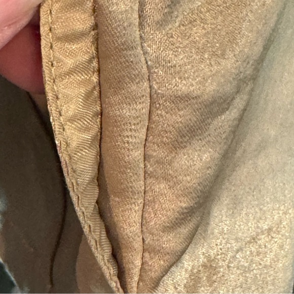 Chico's Full Button Front Jacket Blazer in Gold Champagne Metallic Satin - Picture 8 of 9